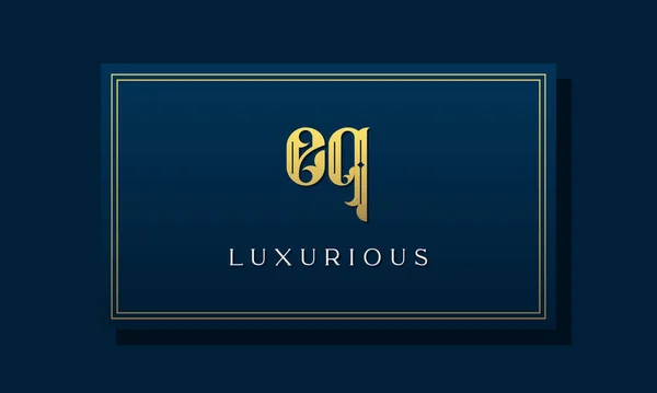 Vintage Royal Initial Letter Logo Dieses Logo Mit Luxuriöser Schrift — Stockvektor