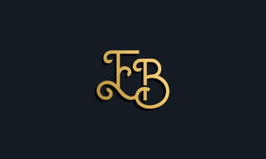 Lüks moda ilk harf EB logosu. Bu simge modern yazı karakterini yaratıcı bir şekilde birleştirir. Bu başlangıç için hangi şirket veya markanın adı uygun olacaktır.