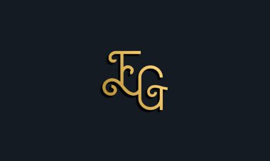 Lüks moda ilk harf EG logosu. Bu simge modern yazı karakterini yaratıcı bir şekilde birleştirir. Bu başlangıç için hangi şirket veya markanın adı uygun olacaktır.