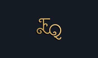 Lüks moda ilk harf EQ logosu. Bu simge modern yazı karakterini yaratıcı bir şekilde birleştirir. Bu başlangıç için hangi şirket veya markanın adı uygun olacaktır.