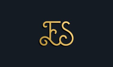 Lüks moda ilk harf ES logosu. Bu simge modern yazı karakterini yaratıcı bir şekilde birleştirir. Bu başlangıç için hangi şirket veya markanın adı uygun olacaktır.