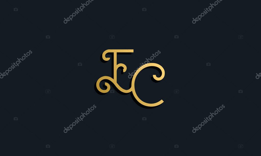 Luxury fashion initial letter EC logo. This icon incorporate with modern typeface in the creative way. It will be suitable for which company or brand name start those initial.