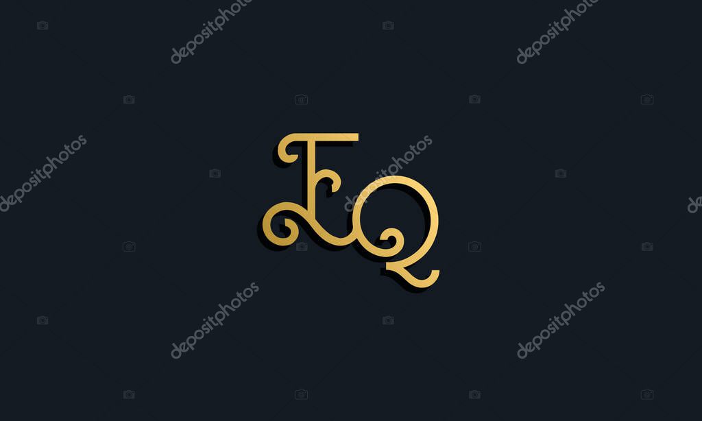 Luxury fashion initial letter EQ logo. This icon incorporate with modern typeface in the creative way. It will be suitable for which company or brand name start those initial.