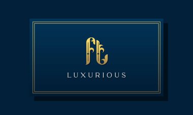 Klasik kraliyet baş harfi FT logosu. Bu logo yaratıcı bir şekilde lüks yazı karakteriyle birleşiyor. Kraliyet, Butik, Otel, Heraldiç, moda ve mücevher için uygun olacak..