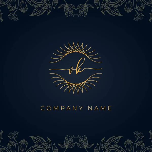 Elegante Logotipo Carta Lujo Este Icono Incorpora Con Forma Geométrica — Vector de stock