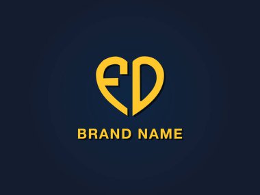 Minimal Love ilk harf FD logosu. Bu simge, iki aşk biçimli yazı karakterini yaratıcı bir şekilde birleştirir. Hangi şirket ya da markanın bu baştaki adı başlattığı için uygun olacaktır.