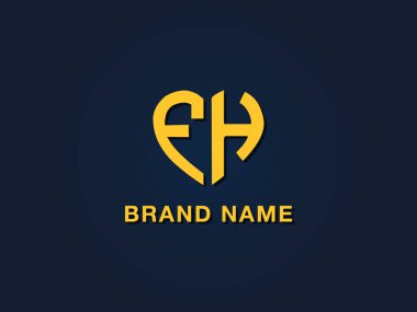 Minimal Love ilk harf FH logosu. Bu simge, iki aşk biçimli yazı karakterini yaratıcı bir şekilde birleştirir. Hangi şirket ya da markanın bu baştaki adı başlattığı için uygun olacaktır.