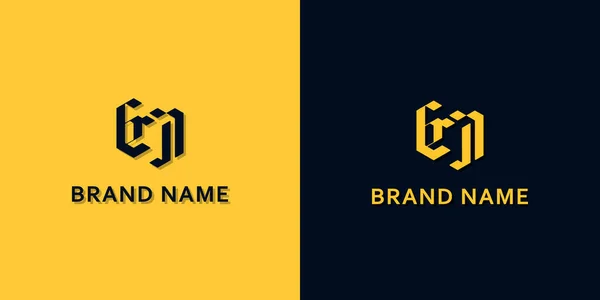 Minimalist Harflerle Logosu Logo Modern Yazı Karakterini Yaratıcı Bir Şekilde — Stok Vektör