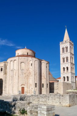 St. Donatus Kilisesi ve Zadar Hırvatistan 'daki St. Anastasia Katedrali' nin çanı