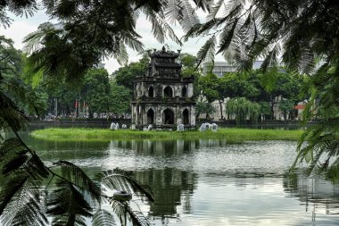 Thap Rua in Hoan Kiem Lake, Hanoi. Vietnam.