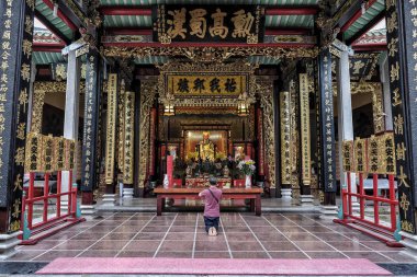 Ho Chi Minh City, Vietnam - 8 Ağustos: Nghia An Hoi Quan Pagoda, bir guildhall, 19..