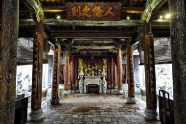 Hanoi, Vietnam - 29 Ağustos: 29 Ağustos 2018'de Quan De Temple'ın içinde Hanoi, Vietnam.