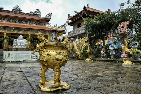 Chua Linh Quang Pagoda Dalat Vietnam Pagoda Built Ancient Architectural — Stock Photo, Image