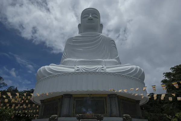 Danang Vietnam Augustus Wit Boeddhabeeld Linh Ung Pagoda Hills Augustus — Stockfoto