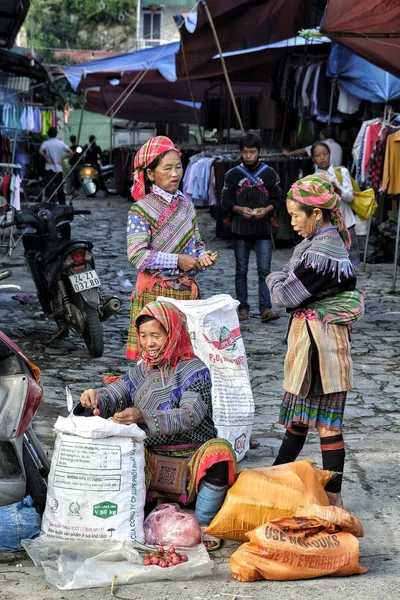 Bac Vietnam Augustus Vrouwen Verkoper Van Hmong Inheemse Stam Lokale — Stockfoto