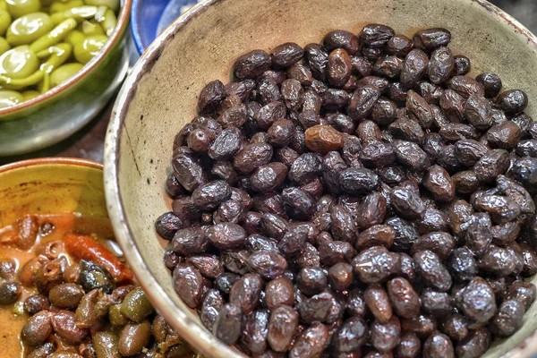 Marinated Olives Herbs — Stock Photo, Image