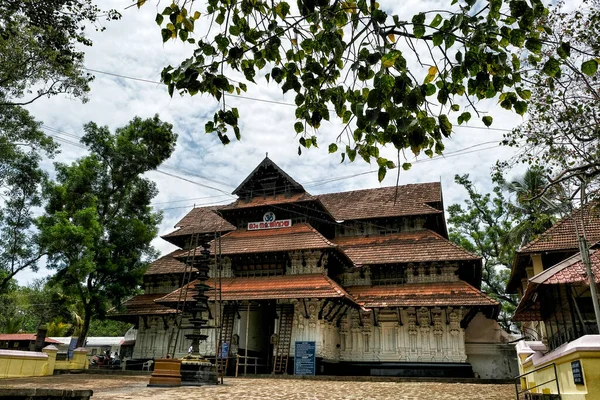 Thrissur India Junio 2020 Fachada Del Templo Vadakkunnathan Junio 2020 — Foto de Stock