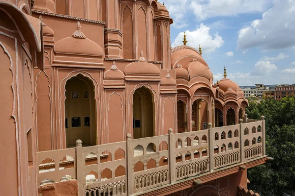 Jaipur Índia Agosto 2020 Vista Hawa Mahal Monumento Mais Característico — Fotografia de Stock