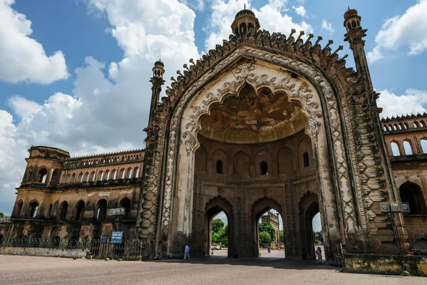 Lucknow Índia Setembro 2020 Rumi Darwaza Uma Porta Entrada Imponente — Fotografia de Stock
