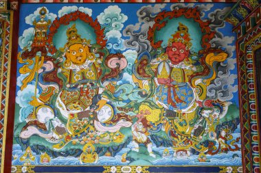 Darjeeling, Hindistan - Ekim 2020: Darjeeling 'deki Bhutia Göğüs Manastırı 14 Ekim 2020, Batı Bengala, Hindistan.