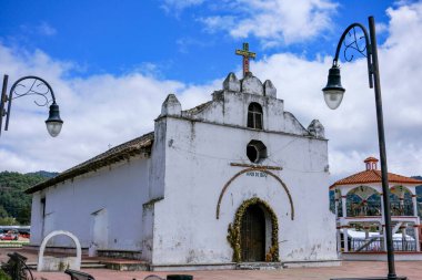 Zinacantan, Mexico - March 21, 2025: San Sebastian Martir Church in Zinacantan, Chiapas, Mexico.