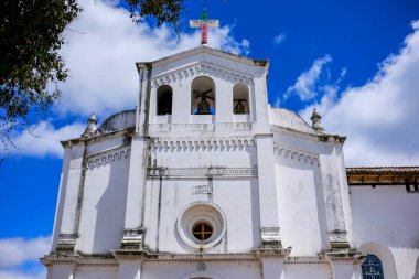 Zinacantan, Mexico - March 21, 2025: San Lorenzo Martir Church in Zinacantan, Chiapas, Mexico.