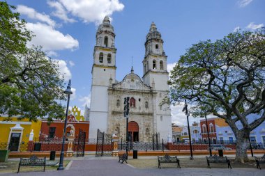 San Francisco de Campeche, Mexico - March 27, 2025: Cathedral of Our Lady of the Immaculate Conception in Campeche, Mexico.