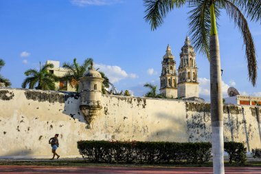 San Francisco de Campeche, Mexico - March 27, 2025: Cathedral of Our Lady of the Immaculate Conception in Campeche, Mexico.
