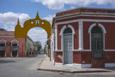 Merida, Mexico - April 9, 2025: Arch of San Juan in Merida, Yucatan, Mexico.
