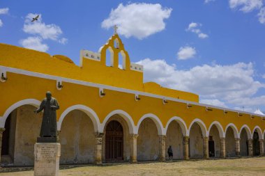 Izamal, Mexico - April 23, 2025: Former convent of San Antonio de Padua in Izamal, Yucatan, Mexico.