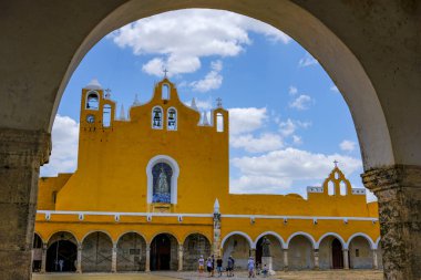 Izamal, Mexico - April 23, 2025: Former convent of San Antonio de Padua in Izamal, Yucatan, Mexico.