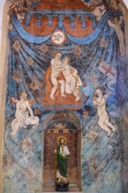 Valladolid, Mexico - April 30, 2025: Convent of San Bernardino de Siena in Valladolid, Yucatan, Mexico.