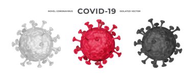 Roman Coronavirus COVID-19 gerçekçi izole vektör şablonu
