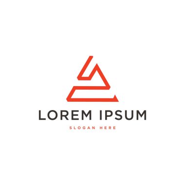 Üçgen modern Z harfi ilk logo şablon vektörü