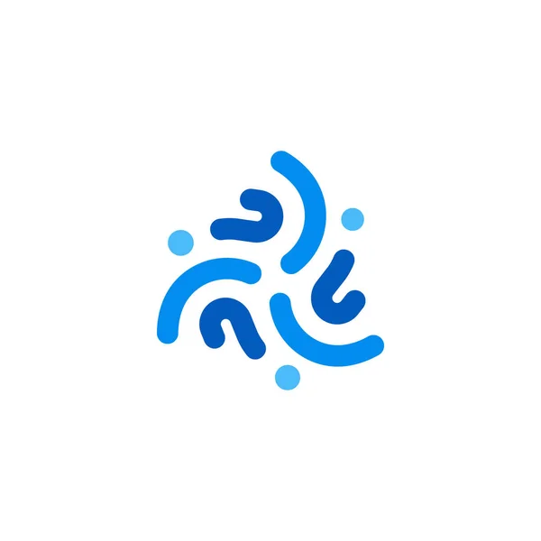 Μπλε Ανθρώπινη Κοινωνική Κοινότητα Χαριτωμένο Μοντέρνο Πρότυπο Λογότυπο — Διανυσματικό Αρχείο