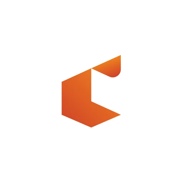 Forma Caixa Moderna Ícone Logotipo Inicial Letra — Vetor de Stock