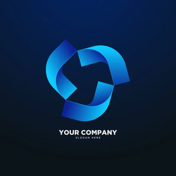 Streszczenie Nowoczesnego Szablonu Geometrycznego Logo — Wektor stockowy