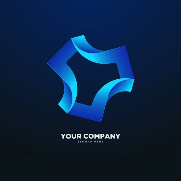 Streszczenie Nowoczesnego Szablonu Geometrycznego Logo — Wektor stockowy