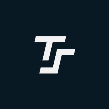 Basit modern TS monogram simgesi