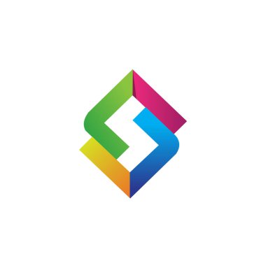 Renkli geometrik gradyan S ilk logo simgesi