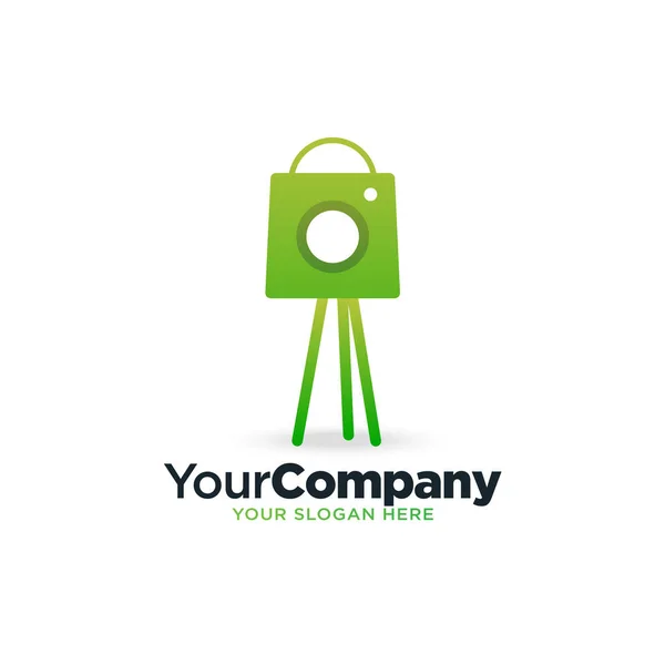 Camera Photography Store Logo Illustration Template — Stock Vector