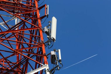 A cell site, cell tower, or cellular base station clipart