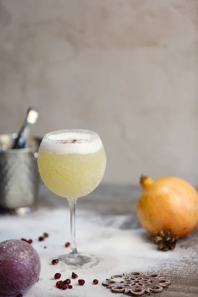 Daiquiri Cocktail Bestrooien Met Suiker Granate Stones — Stockfoto