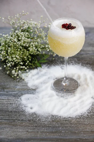 Daiquiri Cocktail Bestrooien Met Suiker Granate Stones — Stockfoto