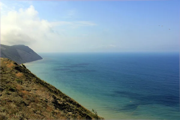 Blick Auf Das Azurblaue Meer Von Der Klippe Morgen — Stockfoto