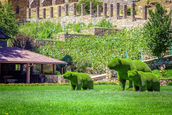 bears created from bushes at green animals. Topiary gardens