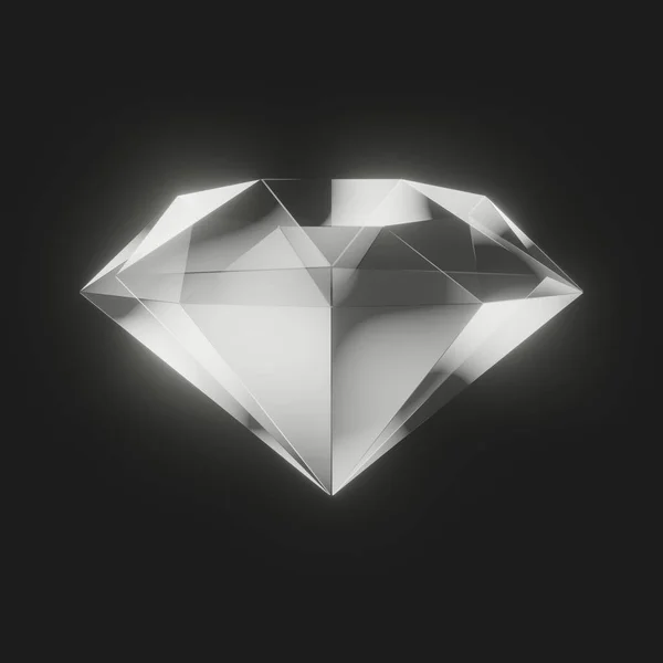 Immagine Simbolica Una Gemma Diamante Elegante Design Scuro — Foto Stock