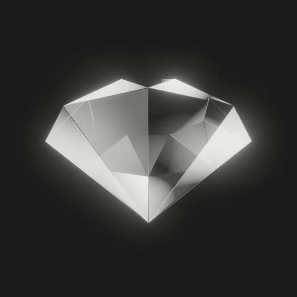 Symbolic Image Diamond Gem Stylish Dark Design — Stock Photo, Image