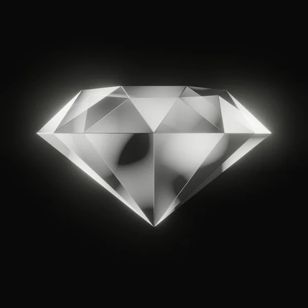 Bir Elmas Mücevher Sembolik Görüntü Şık Koyu Tasarım — Stok fotoğraf