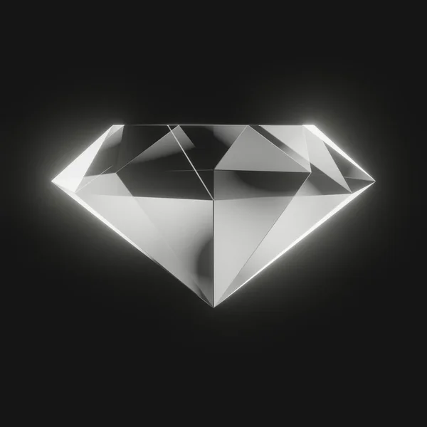 Symbolic Image Diamond Gem Stylish Dark Design — Stock Photo, Image